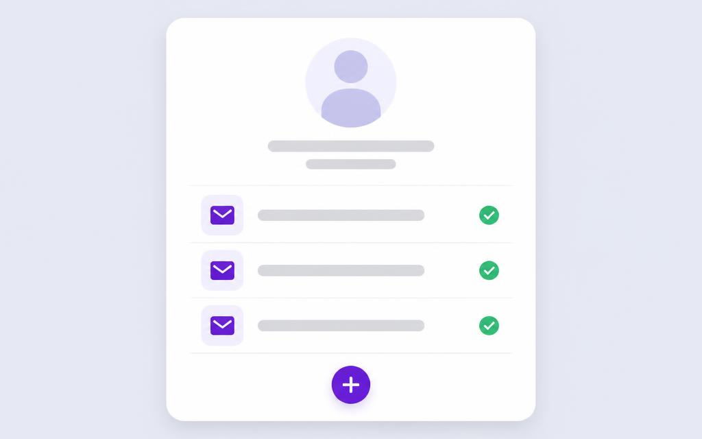 Profile settings with multiple verified email addresses